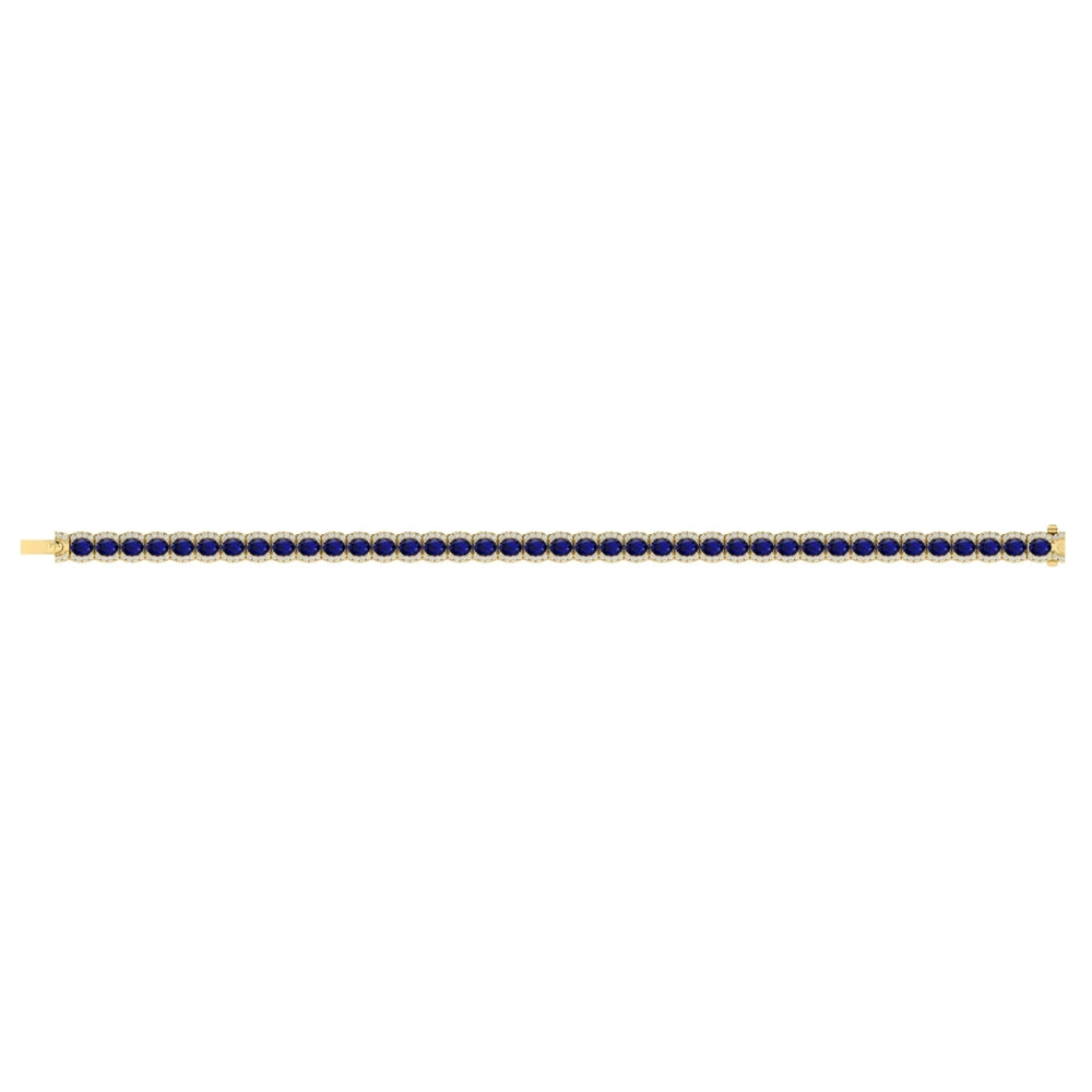 Diamond and Sapphire Bracelet Yellow Gold