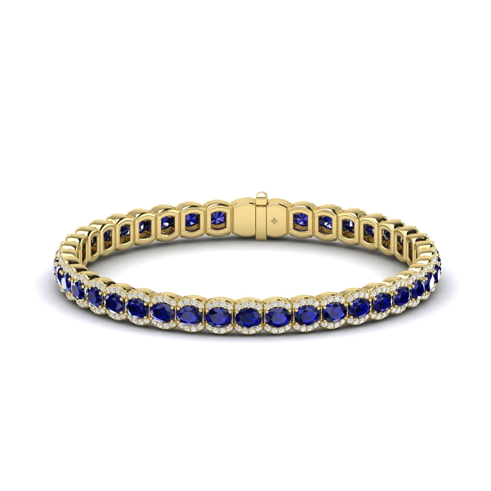 Diamond and Sapphire Bracelet Yellow Gold