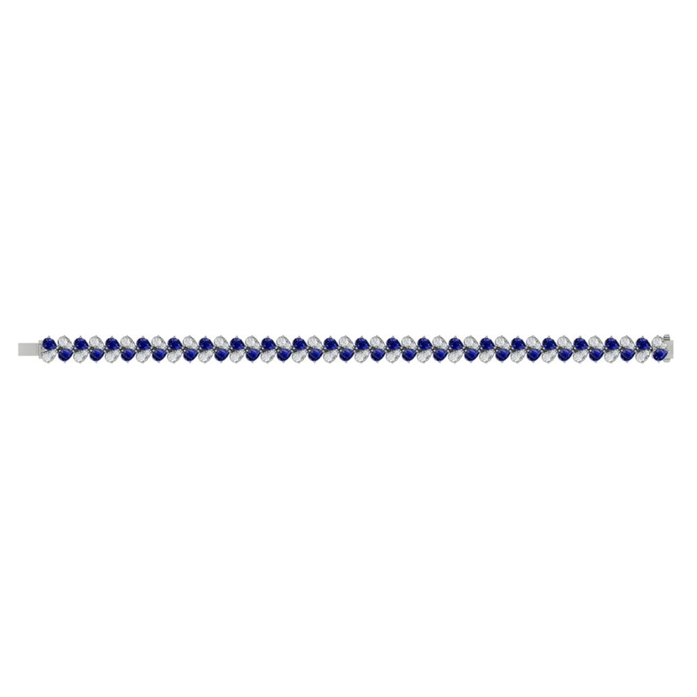 Diamond and Sapphire Bracelet Platinum
