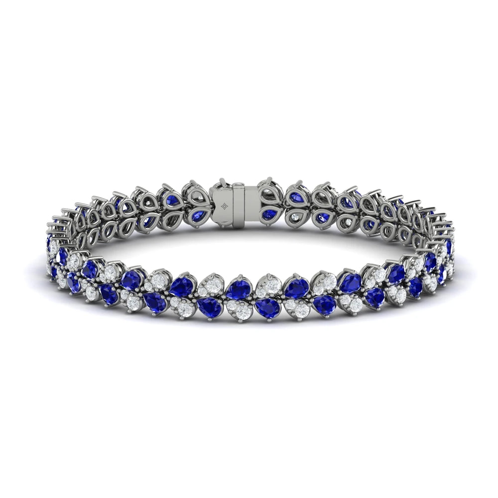 Diamond and Sapphire Bracelet Platinum