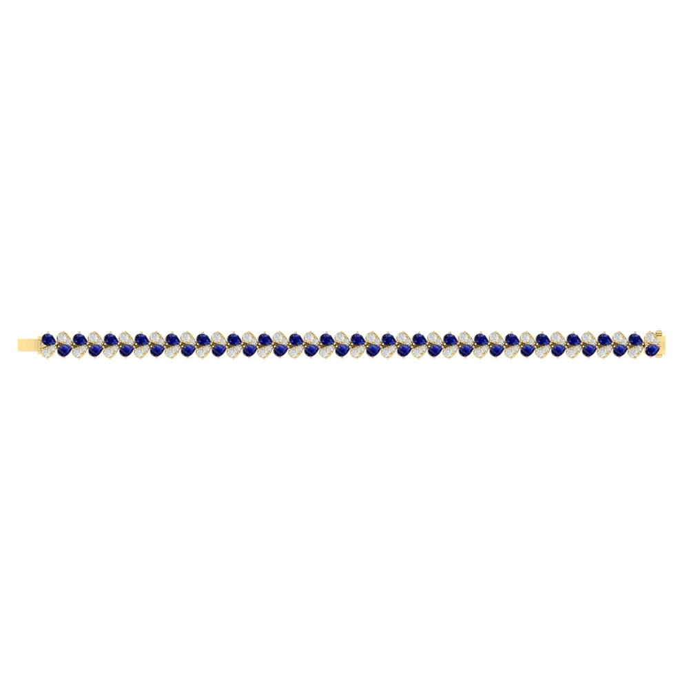 Diamond and Sapphire Bracelet Yellow Gold