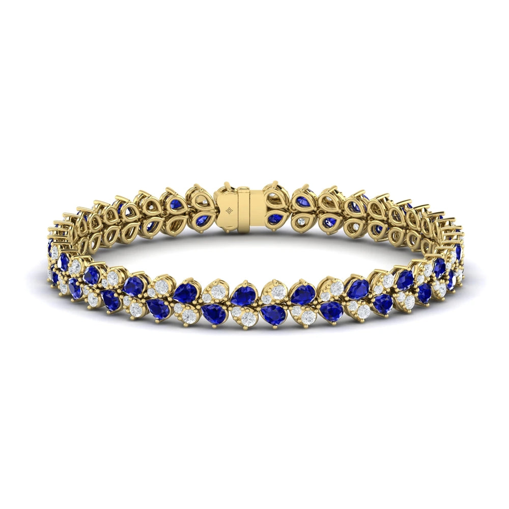 Diamond and Sapphire Bracelet Yellow Gold