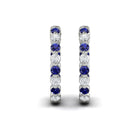 14k White Gold Sapphire & Diamond Earrings, 0.92ct