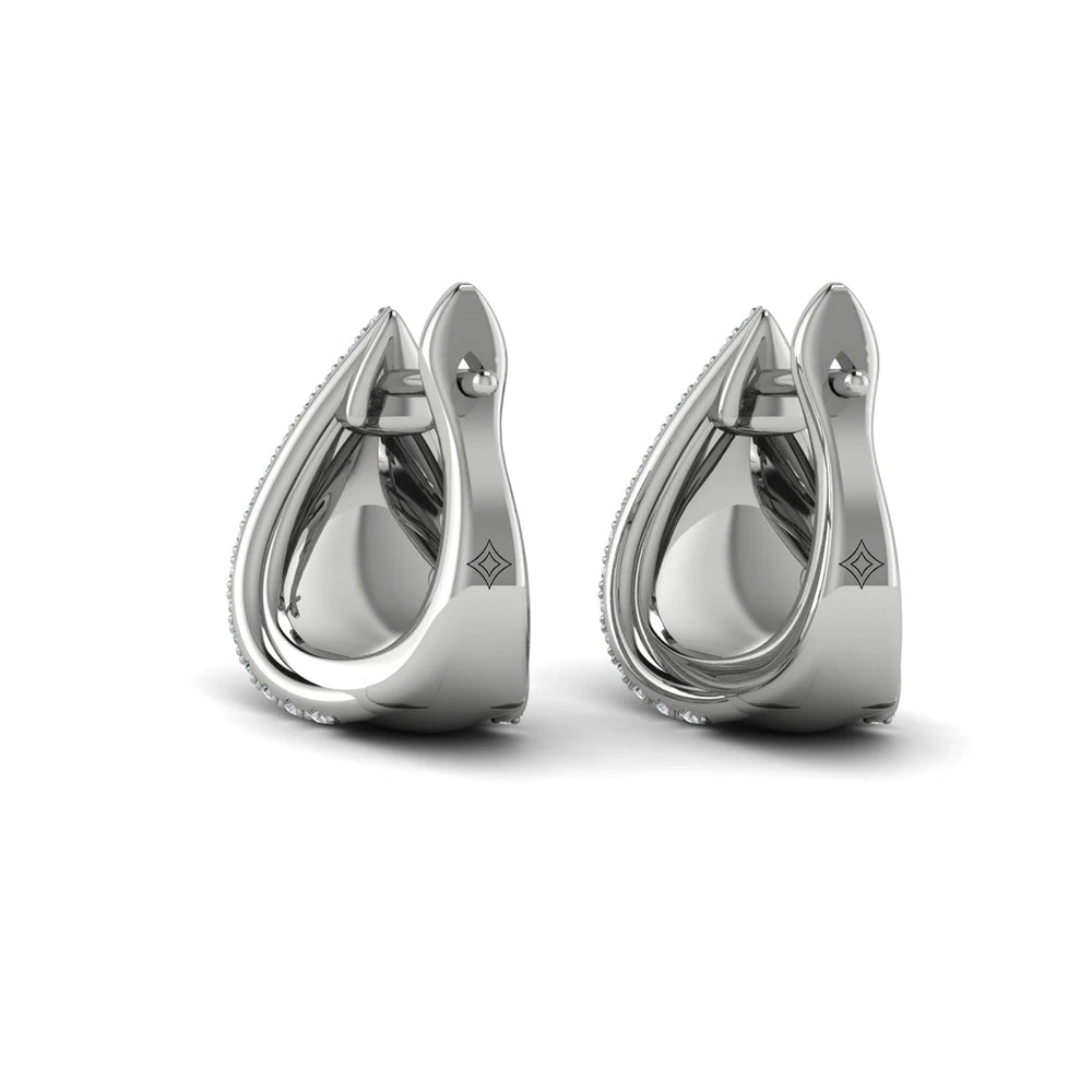 Diamond Trinity Huggie Pendant Platinum