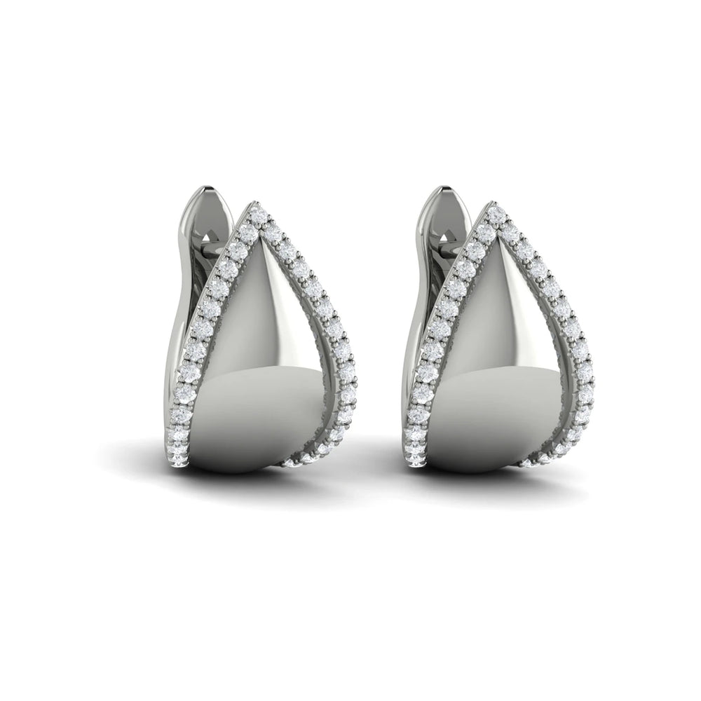 Diamond Trinity Huggie Pendant Platinum