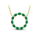 Vlora 14K Yellow Gold Emerald & Diamond Necklace, 1.60ct