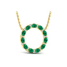 Vlora 14K Yellow Gold Emerald & Diamond Necklace, 1.60ct
