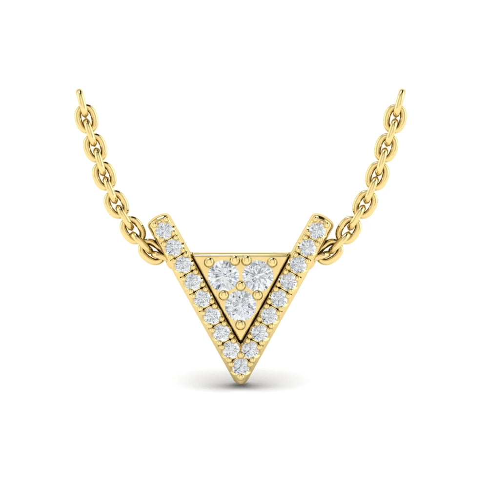 Diamond Trinity Necklace Yellow Gold