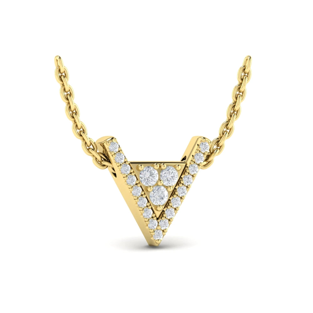 Diamond Trinity Necklace Yellow Gold