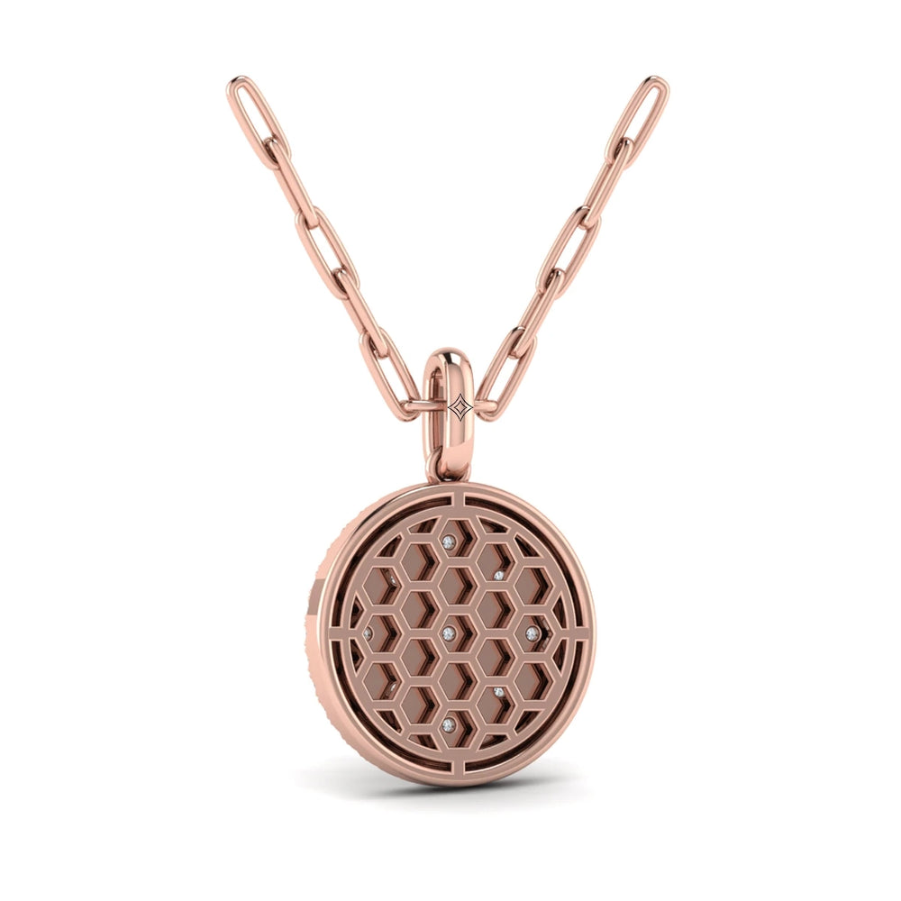 Star Diamonds and Diamond Pendant Necklace Rose Gold