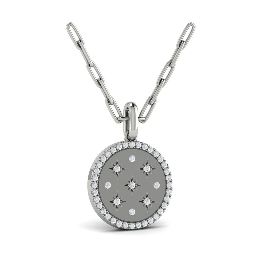 Star Diamonds and Diamond Pendant Necklace Platinum