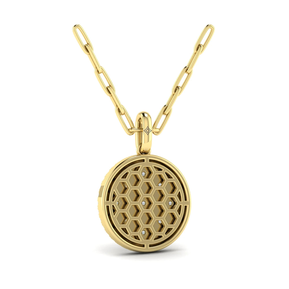 Star Diamonds and Diamond Pendant Necklace Yellow Gold