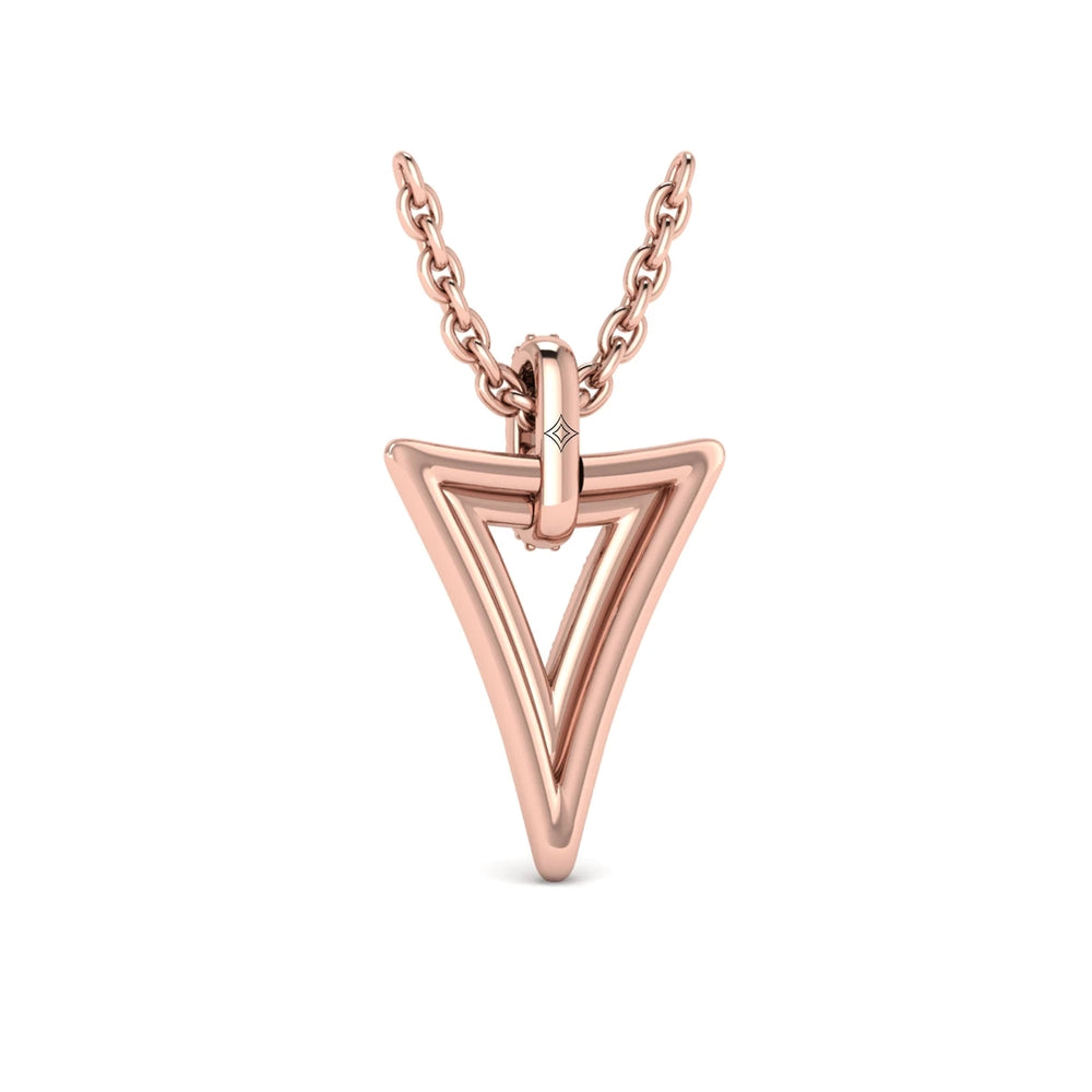 Diamond Open Double Trinity Pendant Rose Gold
