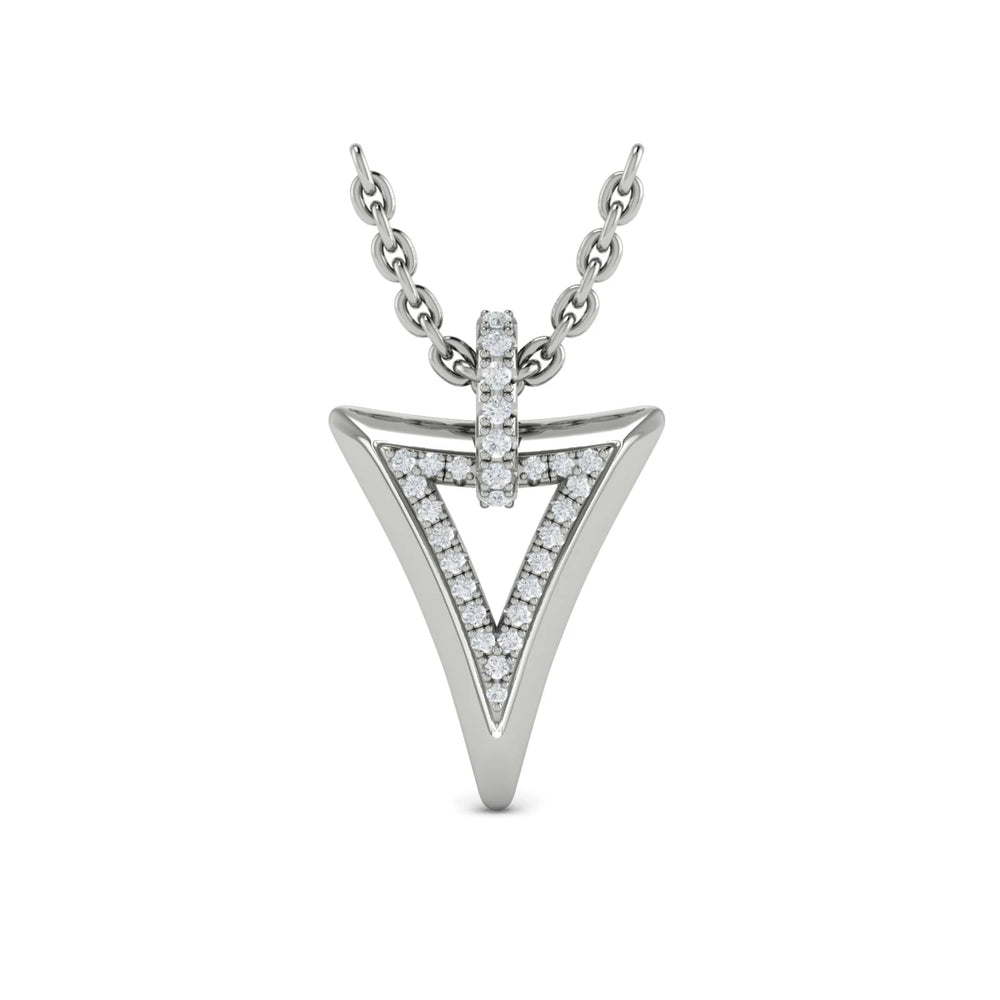 Diamond Open Double Trinity Pendant Platinum