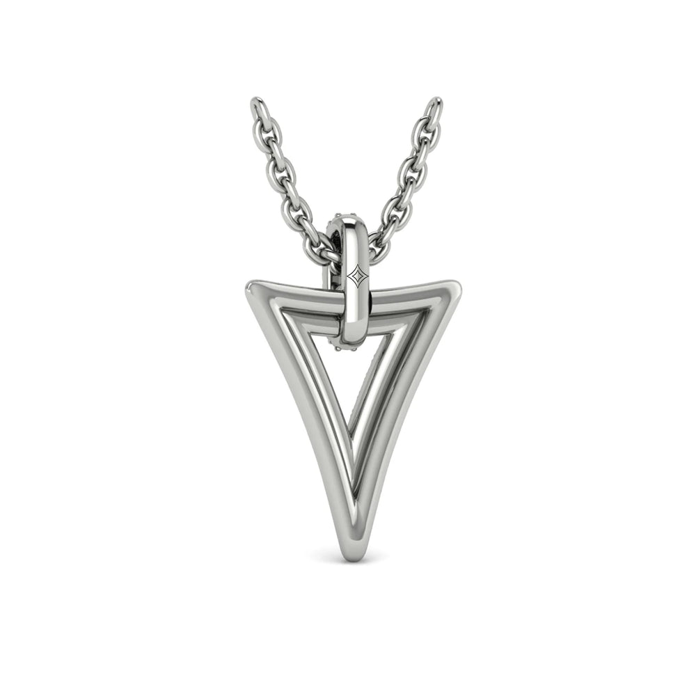 Diamond Open Double Trinity Pendant Platinum