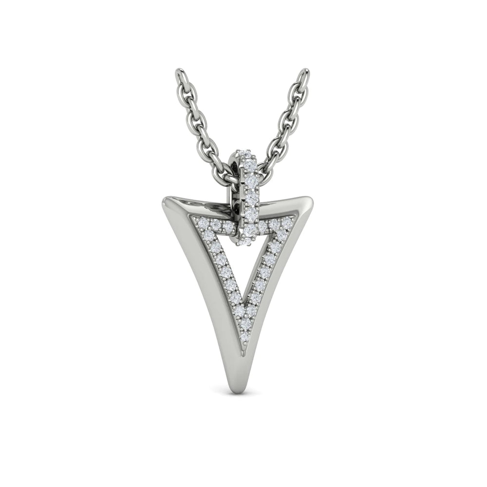 Diamond Open Double Trinity Pendant Platinum