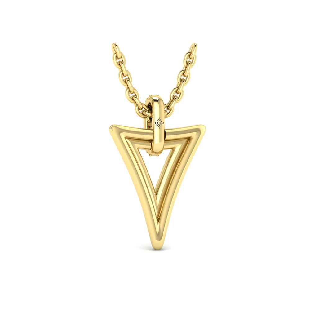 Diamond Open Double Trinity Pendant Yellow Gold