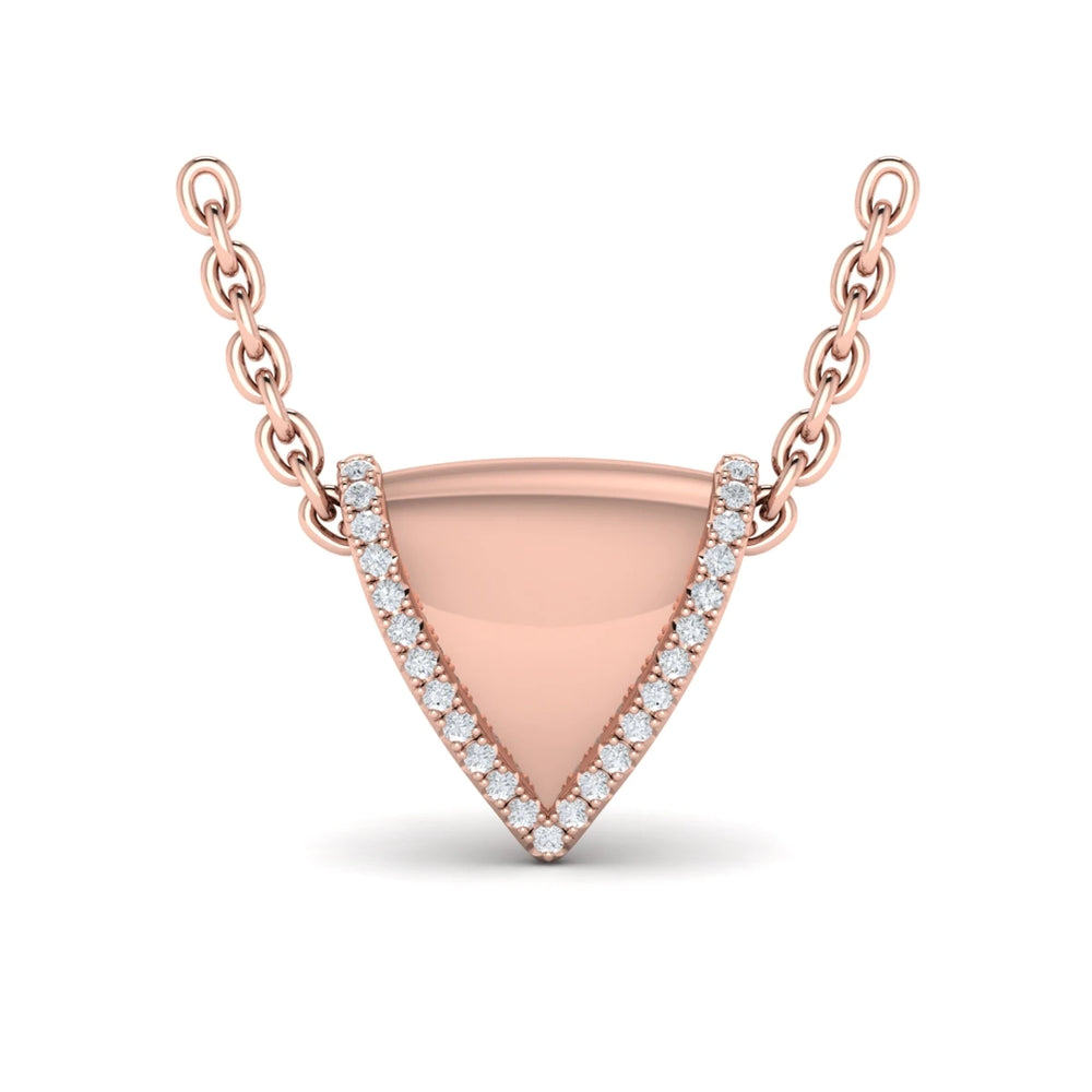 Diamond Trinity Pendant Rose Gold