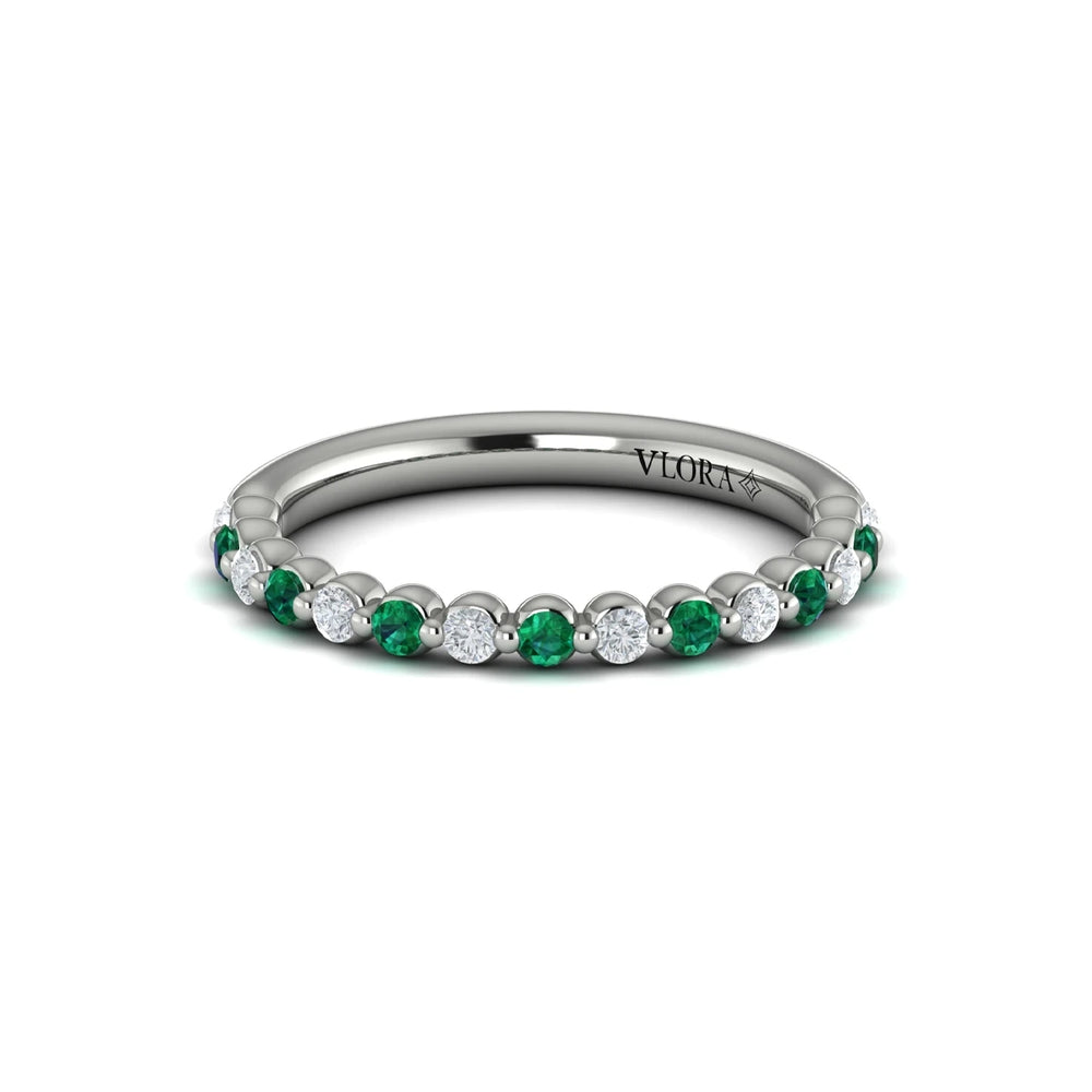 Diamond and Emerald Ring Platinum