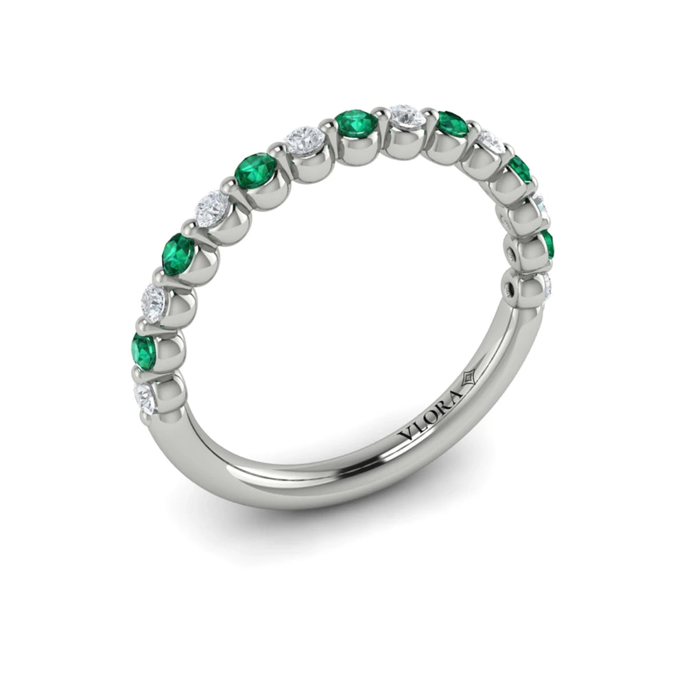 Diamond and Emerald Ring Platinum