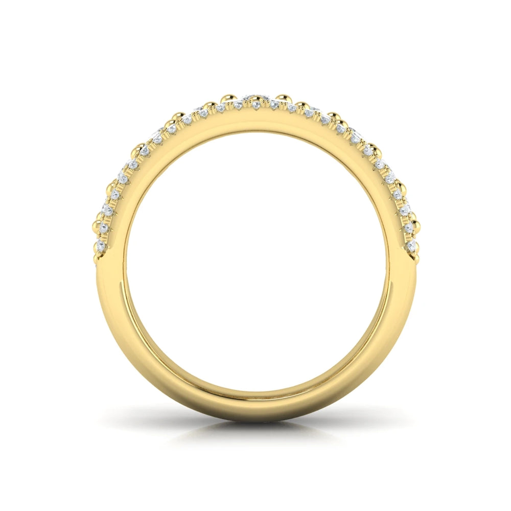 Diamond Multi-Row Statement Ring Yellow Gold