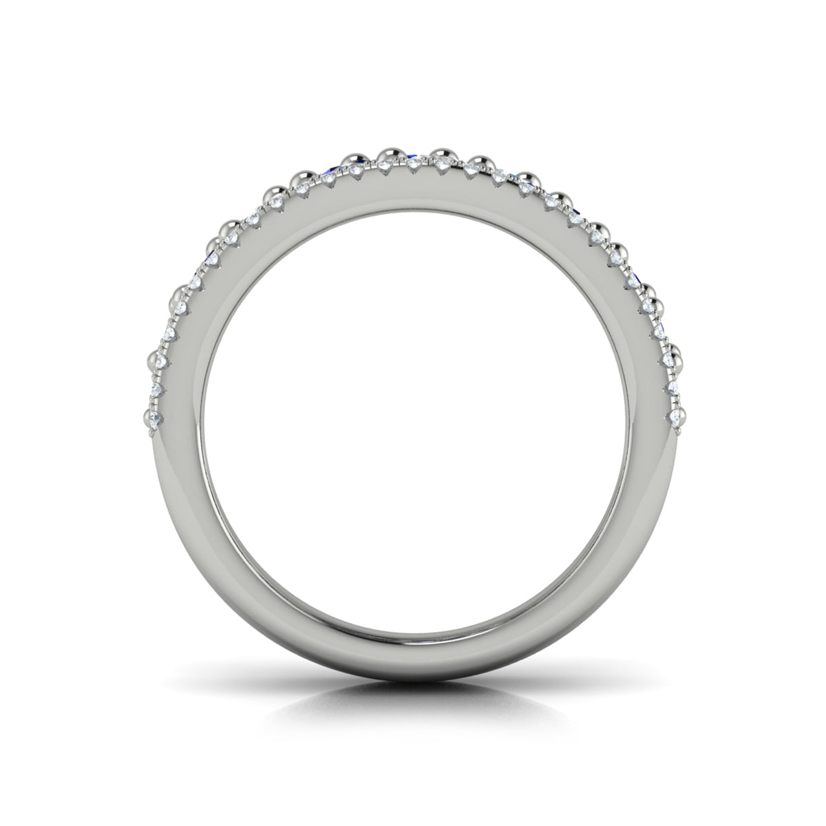 14k White Gold Sapphire & Diamond Ring, 0.65ct