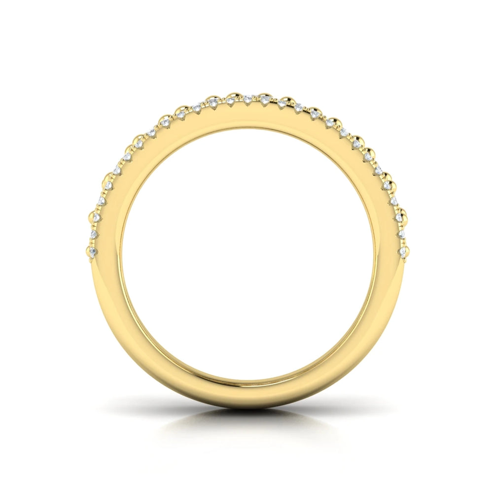 Diamond Multi-Row Statement Ring Yellow Gold