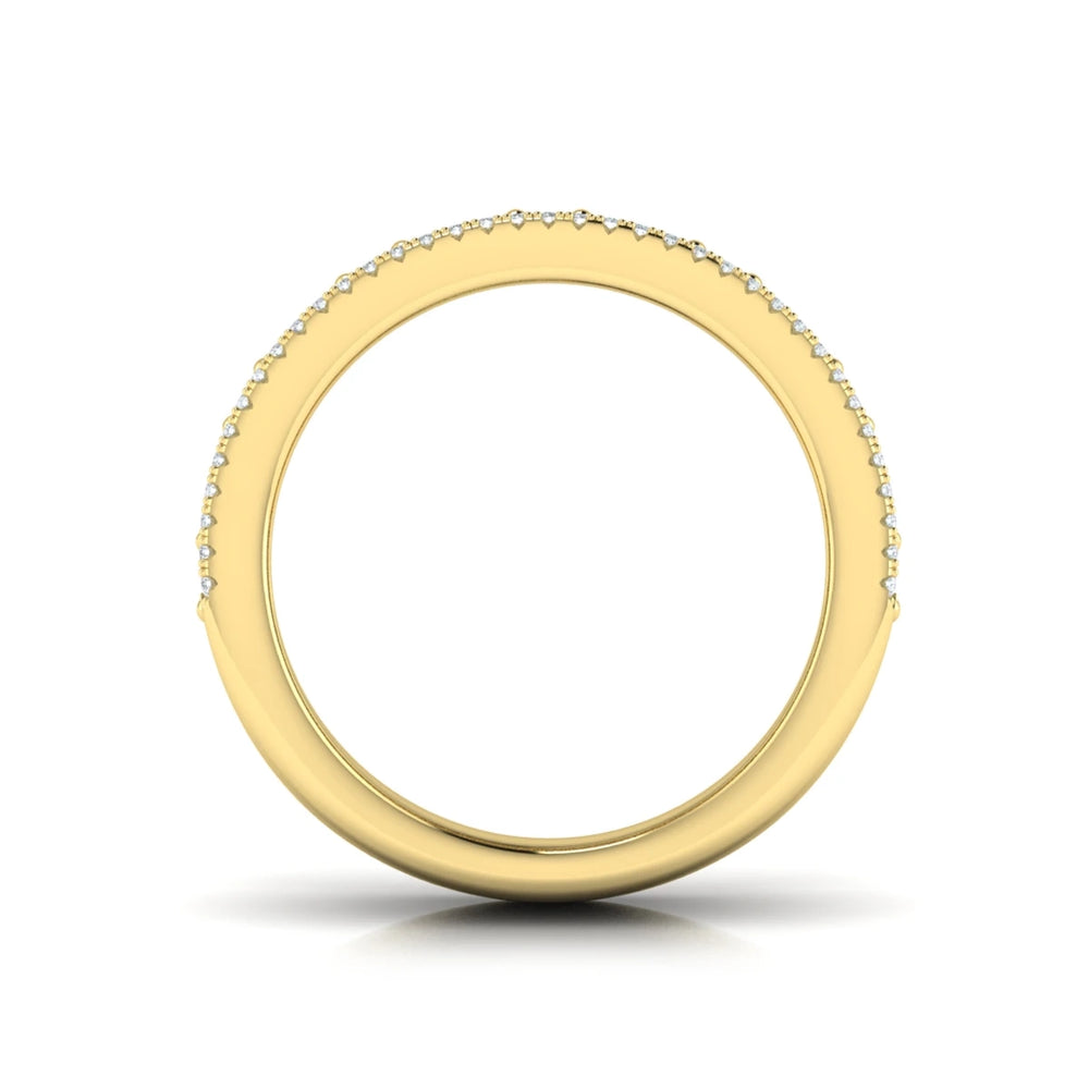 Diamond Baguette Multi-Row Ring Yellow Gold