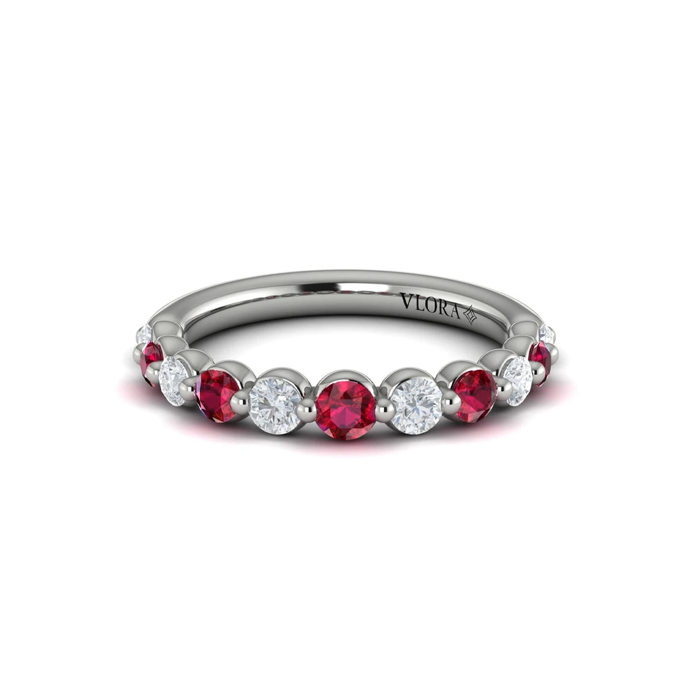 Diamond and Ruby Ring Platinum