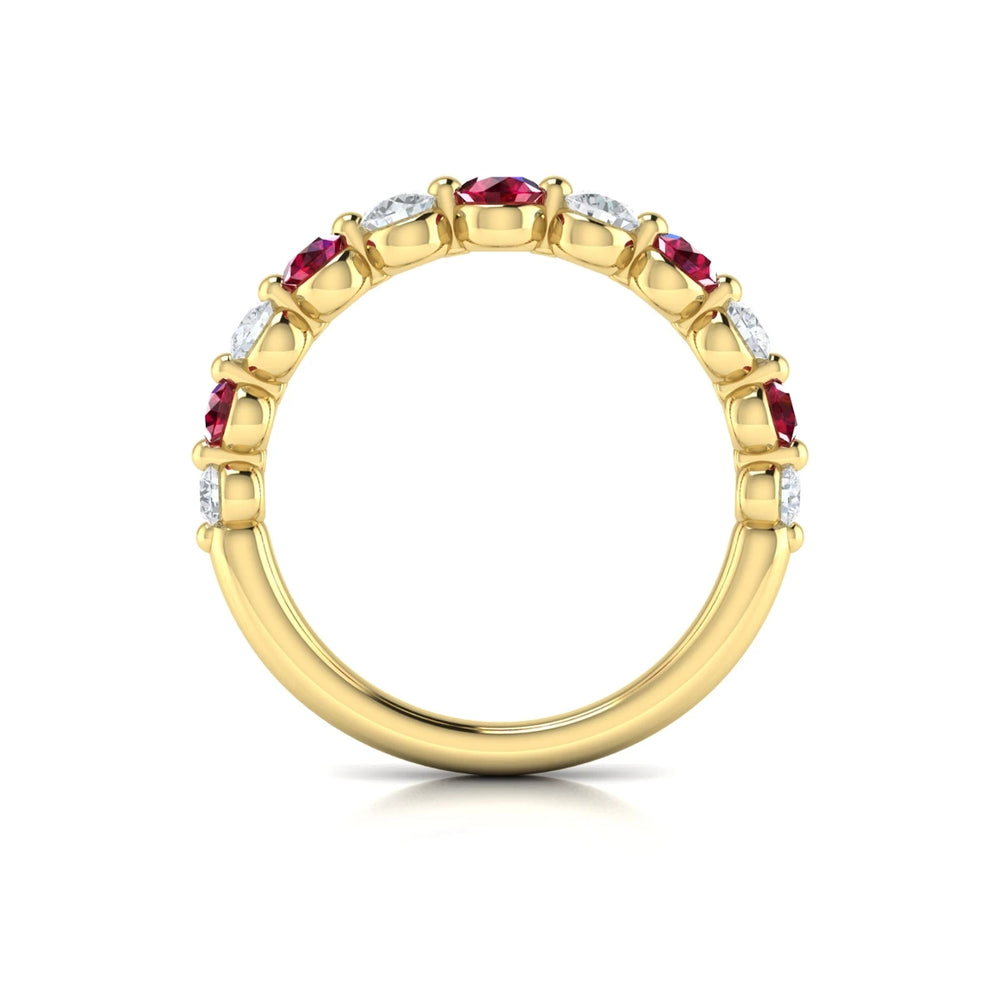 Diamond and Ruby Ring Yellow Gold