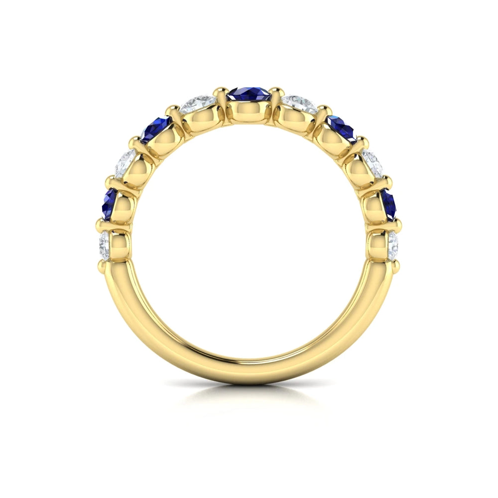 Diamond and Sapphire Ring Yellow Gold