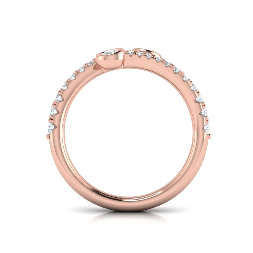 Diamond Double Wrap Ring Rose Gold