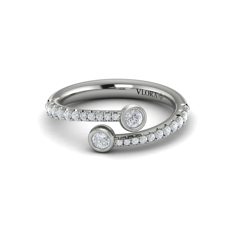 Diamond Double Wrap Ring Platinum