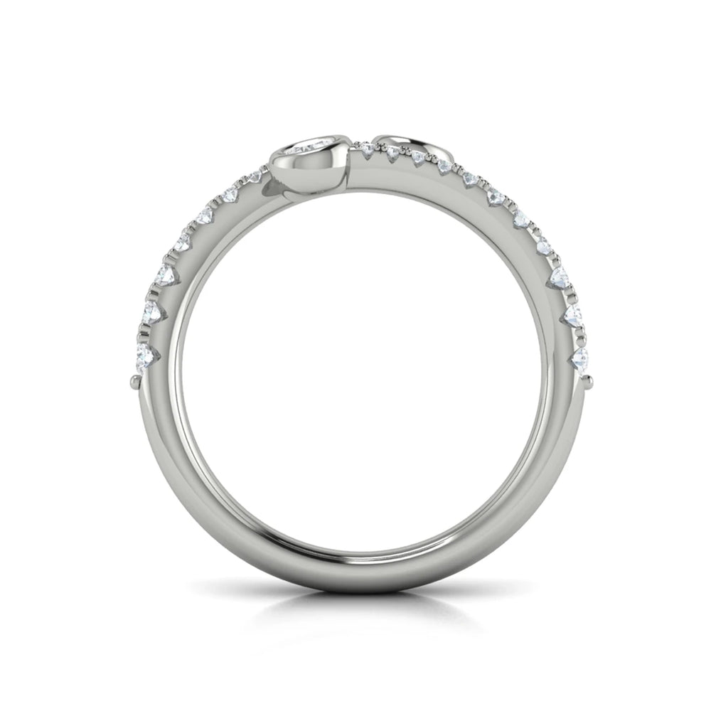 Diamond Double Wrap Ring White Gold