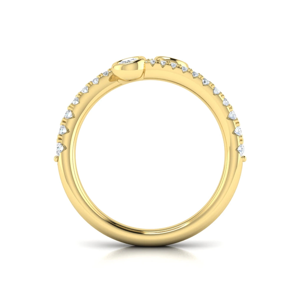 Diamond Double Wrap Ring Yellow Gold