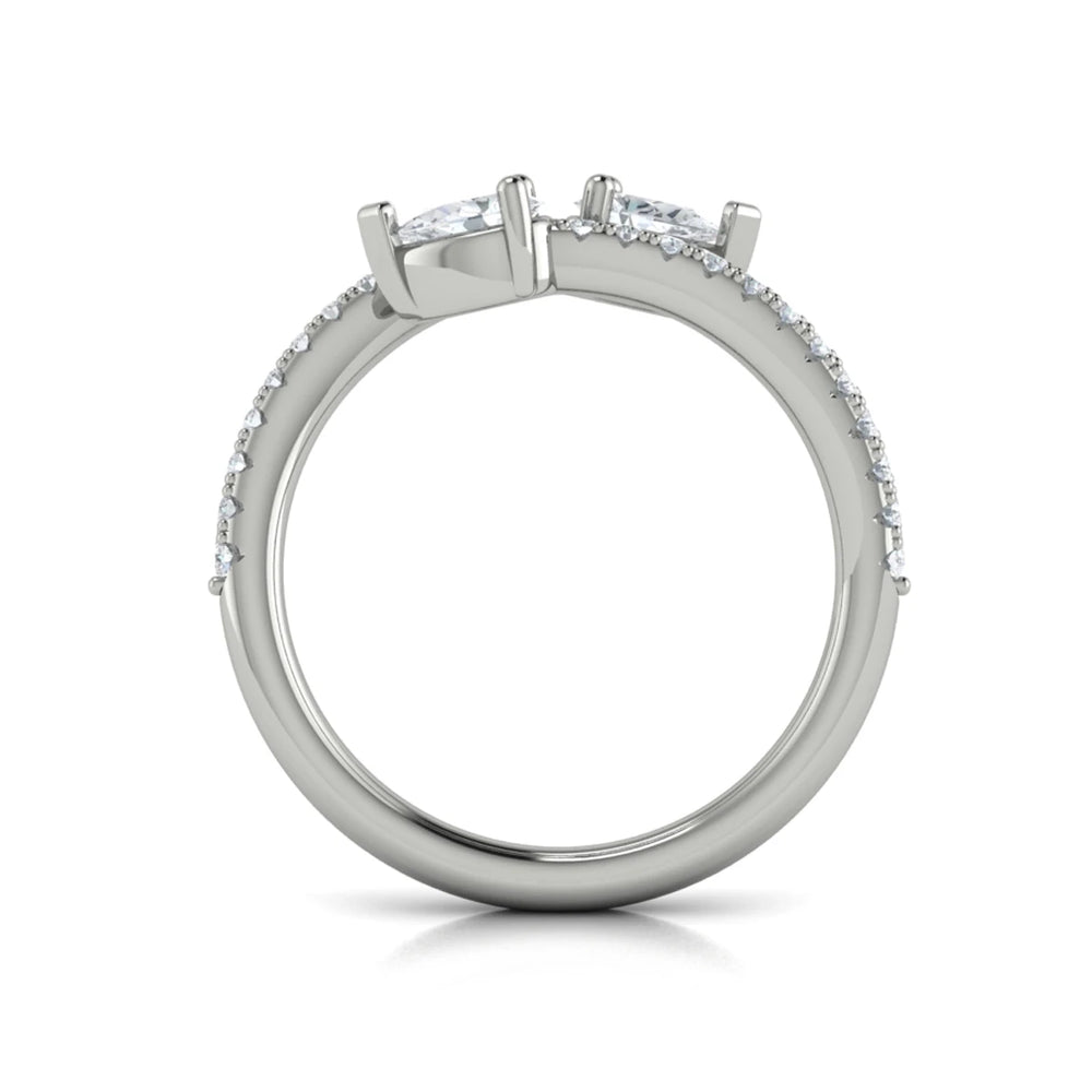 Pear Diamond Wrap Ring White Gold