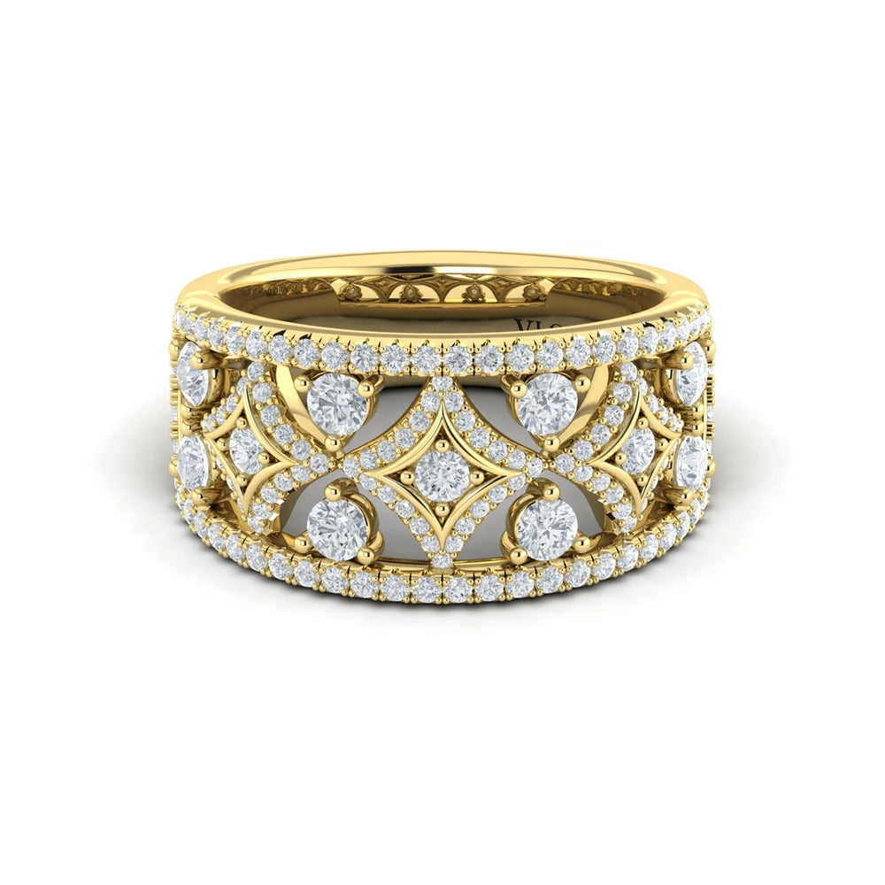 Diamond Open Vlora Star Ring Yellow Gold