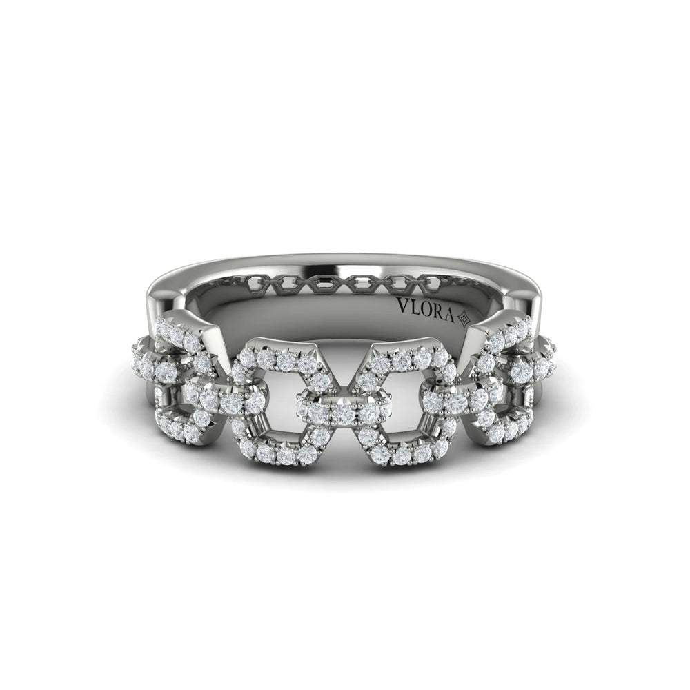 Diamond Link Ring Platinum