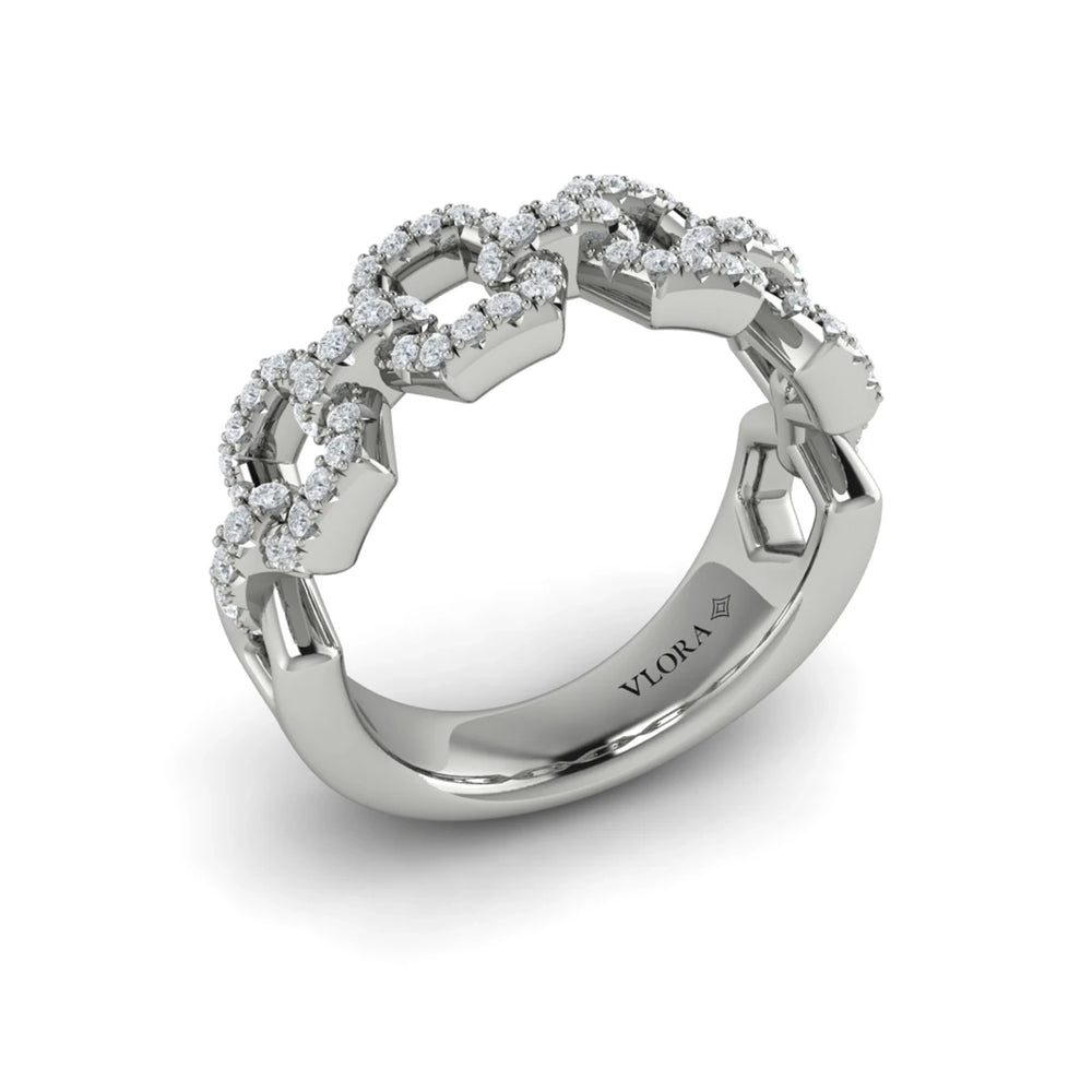 Diamond Link Ring Platinum