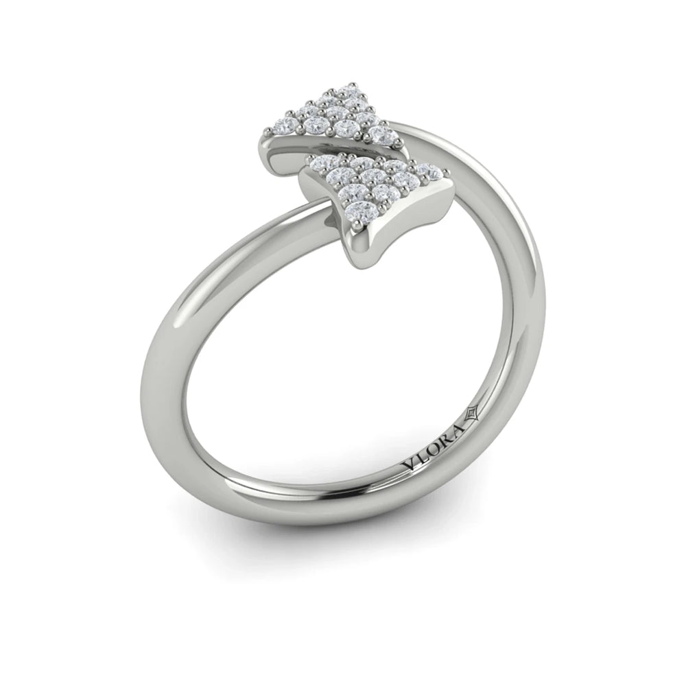 Diamond Trinity Wrap Ring White Gold