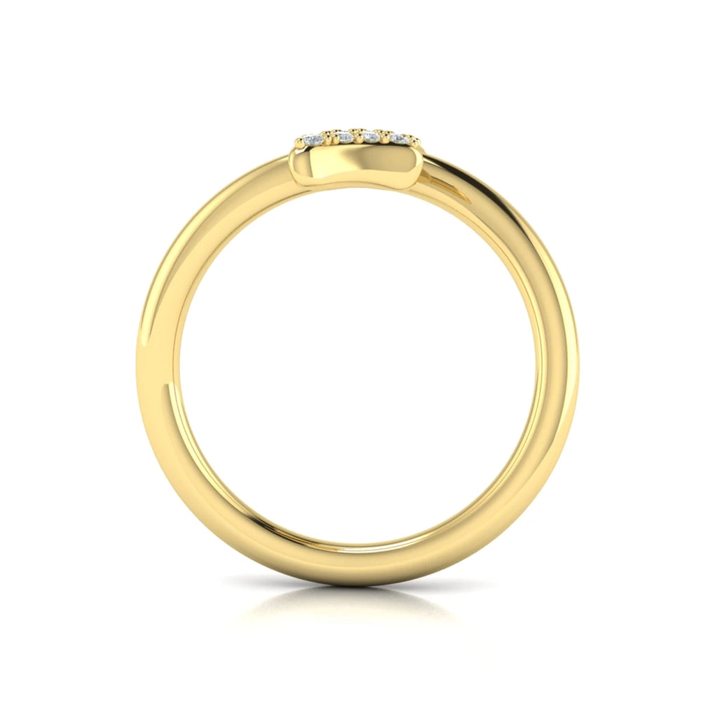 Diamond Trinity Wrap Ring Yellow Gold