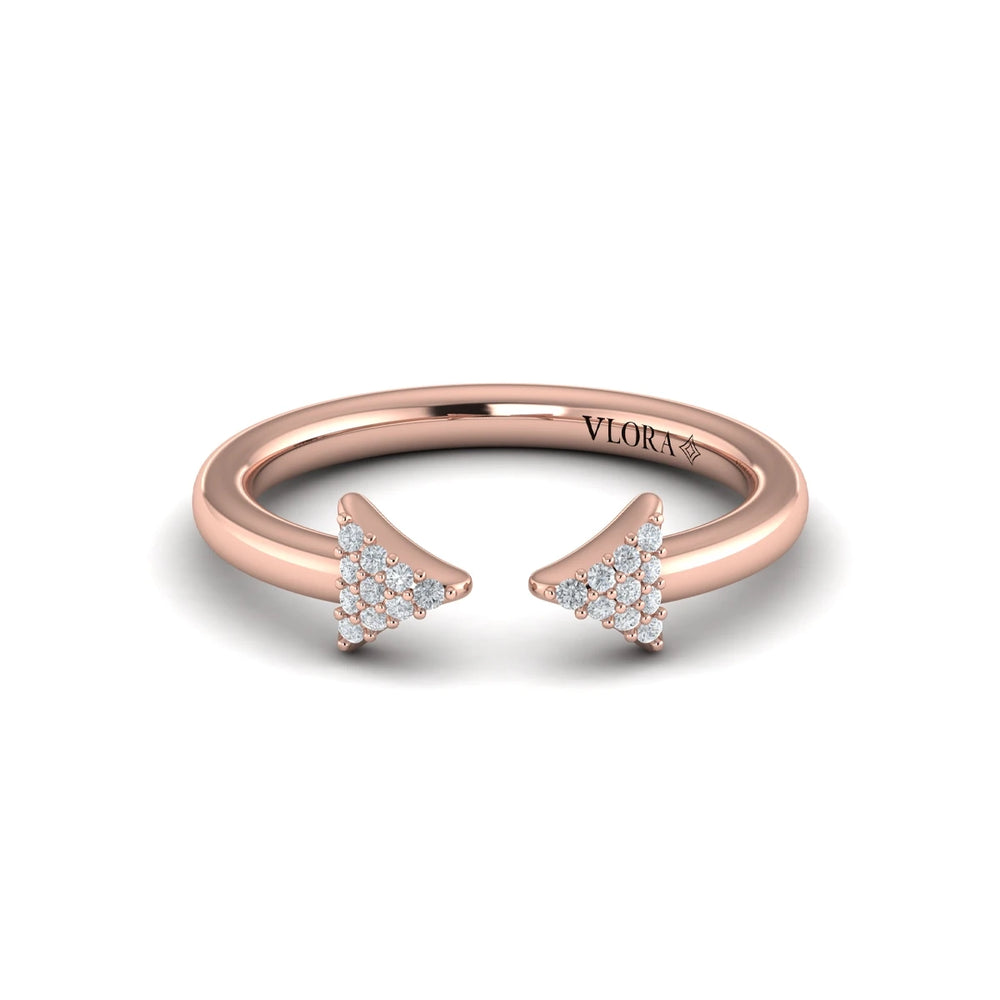 Diamond Trinity Ring Rose Gold