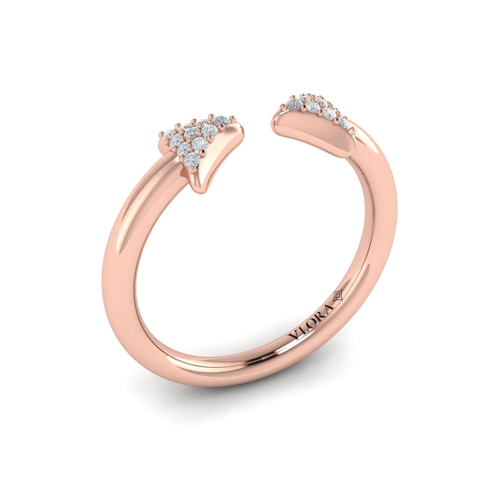 Diamond Trinity Ring Rose Gold