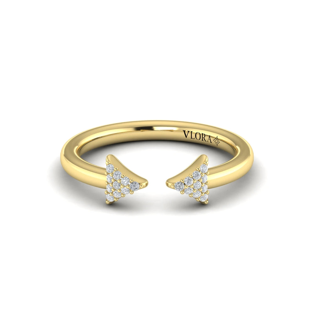 Diamond Trinity Ring Yellow Gold