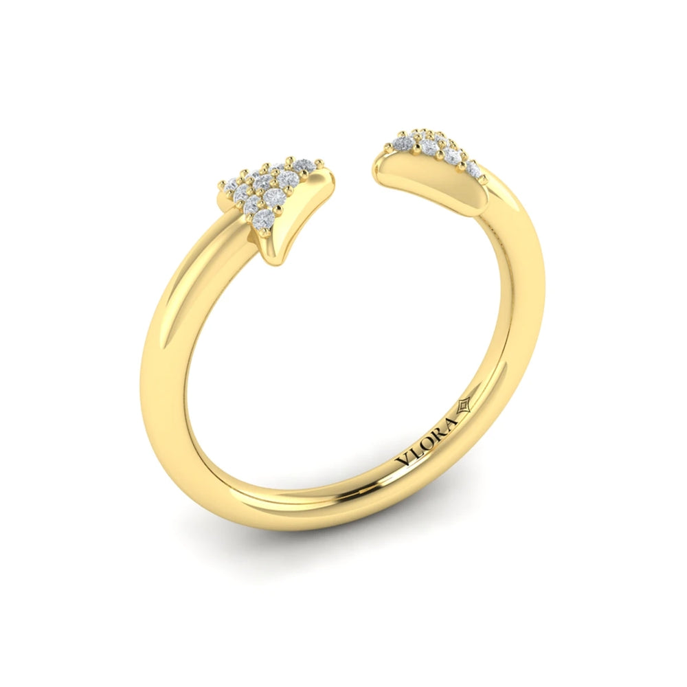 Diamond Trinity Ring Yellow Gold