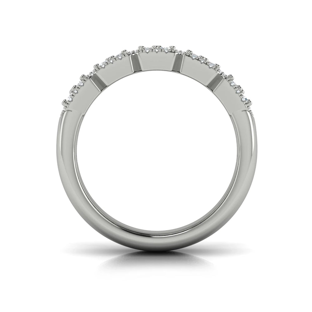 Diamond Baguette Statement Ring White Gold