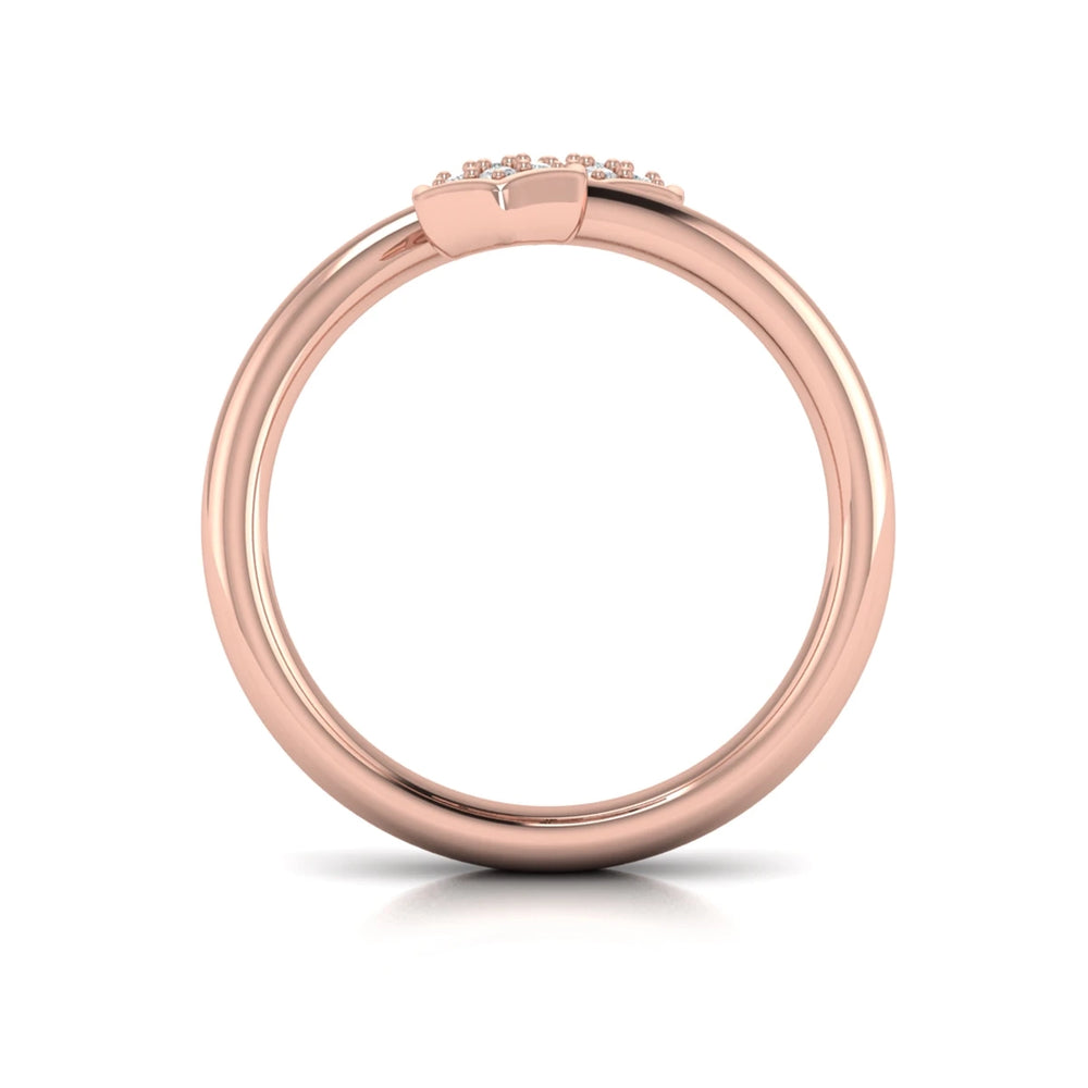 Diamond Cluster Honeycomb Wrap Ring Rose Gold