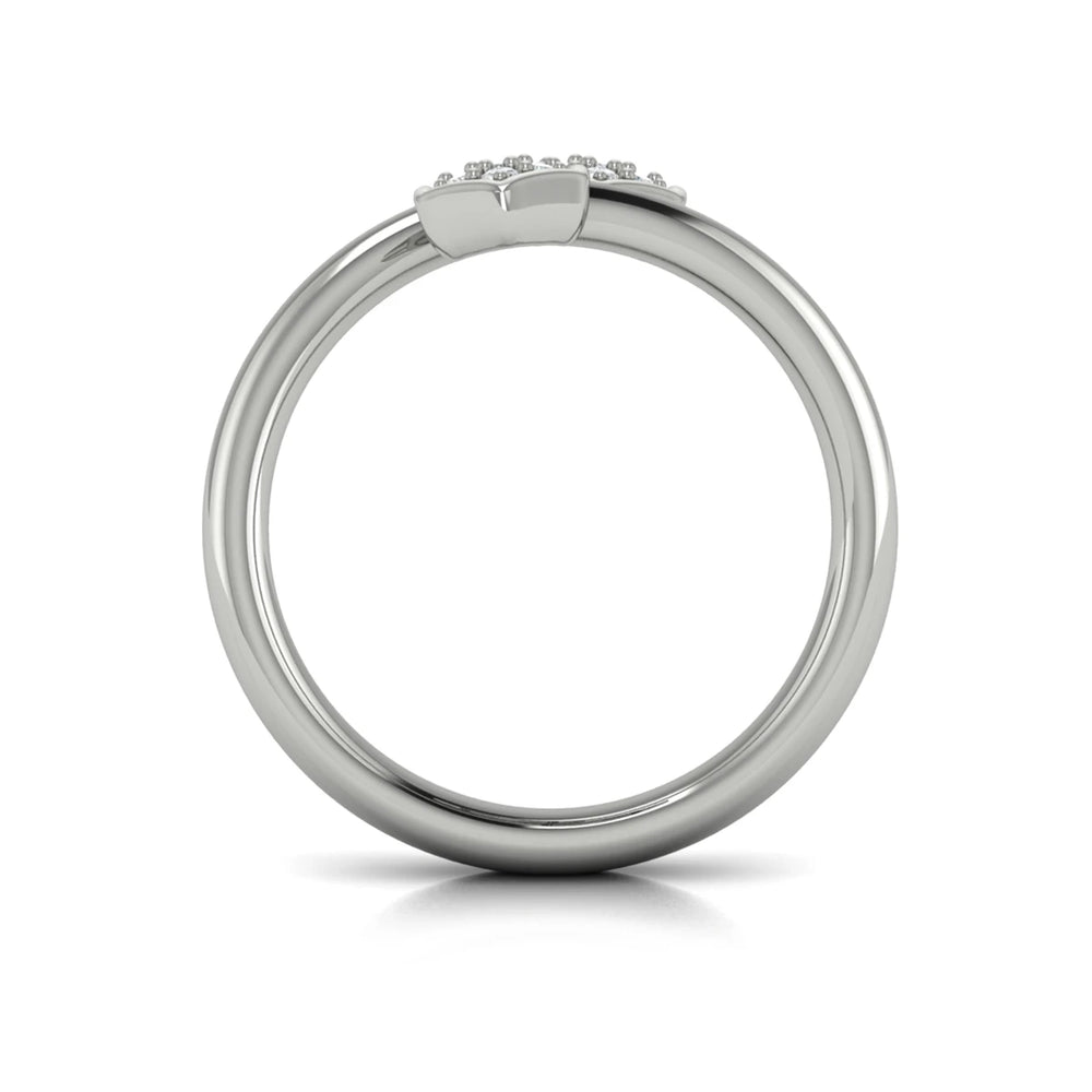 Diamond Cluster Honeycomb Wrap Ring White Gold