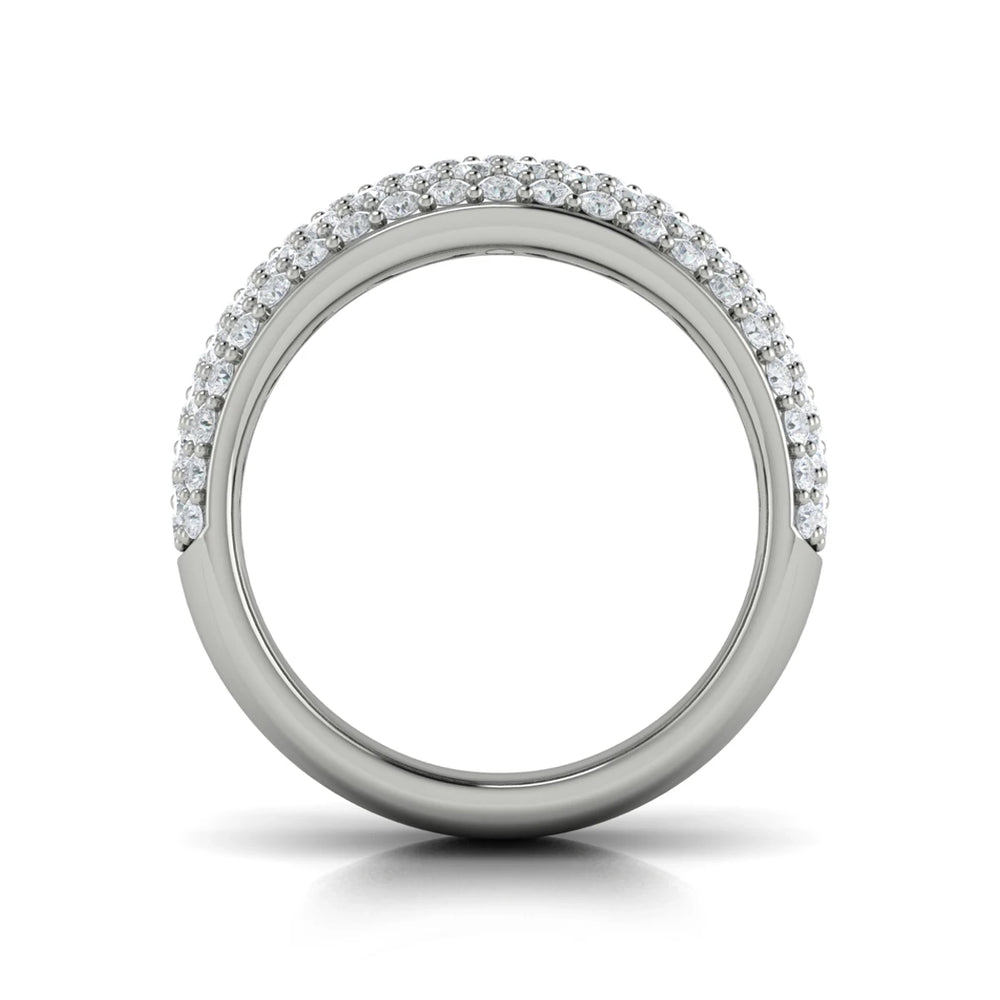Diamond Multi-Row Statement Ring White Gold