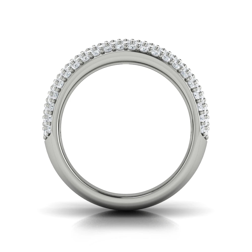 Diamond Multi-Row Statement Ring Platinum